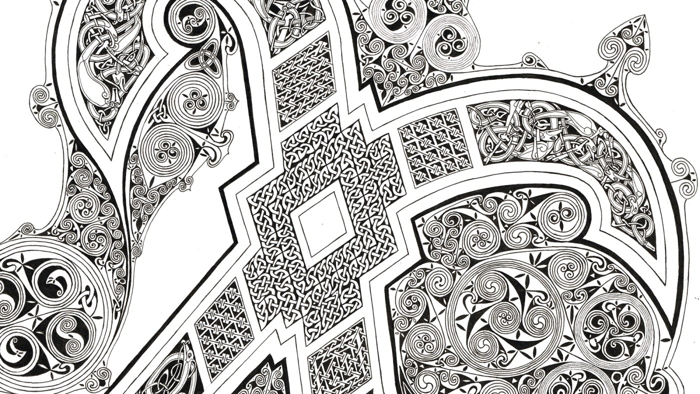 Detail of artists own Chi Rho