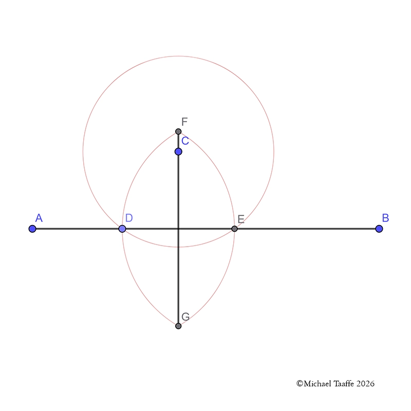 Perpendicular From a Point Off a Line